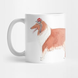 Collie with flower Mug